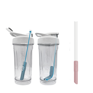 MB｜伸縮珍珠彈性吸管｜玫瑰粉