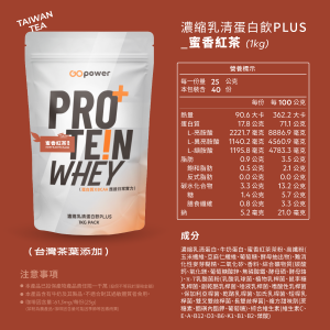 濃縮乳清蛋白 PLUS-蜜香紅茶-1公斤